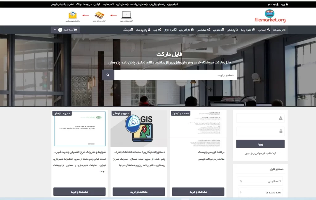 فروش سایت آماده فایل مارکت