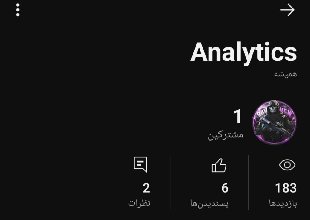 فروش چنل یوتیوب با ۱۸۳ بازدید
